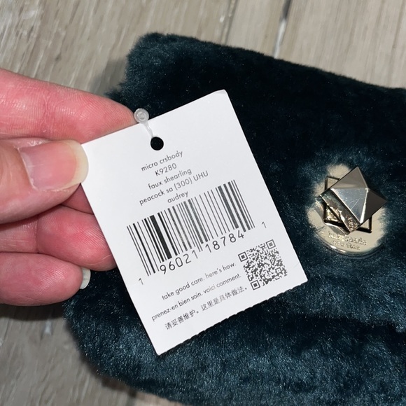 NWT! $169 MSRP kate spade Audrey Faux Shearling Micro Crossbody - Picture 11 of 13